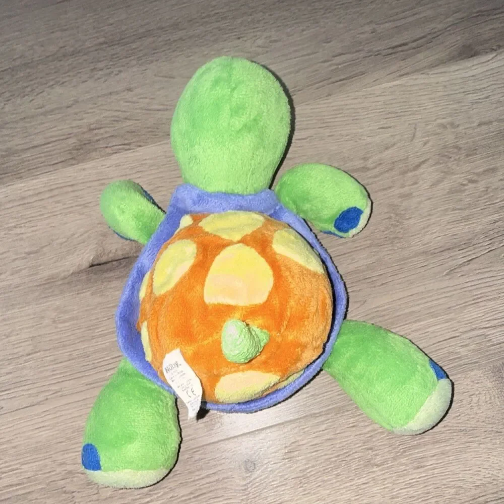 Nuby Plush Turtle Baby Toy Green Yellow Blue Orange Unisex 0-6 Months N201 2009